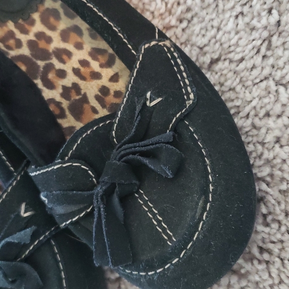 Victoria Spencer Brushed Leather 1.75" Wedge Slip On Loafers - Picture 4 of 8